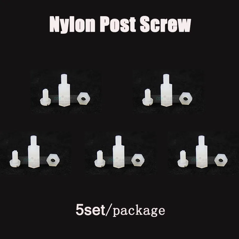 M./-5pcs/Nylon Post Screw 3*6/3*8/3*10/3*12mm/Flight control sub-board installation / hexagonal nylon screw post | Игрушки и хобби