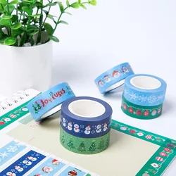 Ensemble de bande adhésive Washi Style noël, 1 rouleau, ruban adhésif décoratif pour Scrapbooking, fournitures de papeterie scolaire et de bureau 