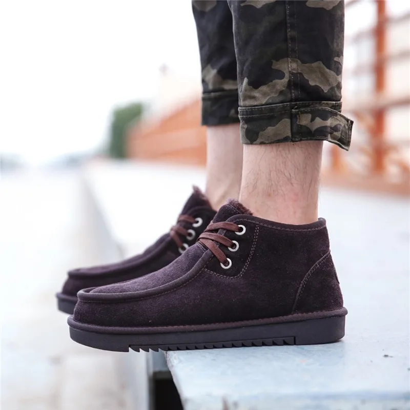 

MEN'S SHOES Snow Boots New Style Men Generation Snow Boots 2019 Autumn And Winter New Style Genuine Leather Warm Fashion MEN'S B
