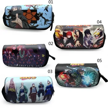 

1PC Canvas Stationery Zipper Bag Anime Naruto Pencil Case Bag Cosmetic Storage Bags Capacity Student Study Supplies