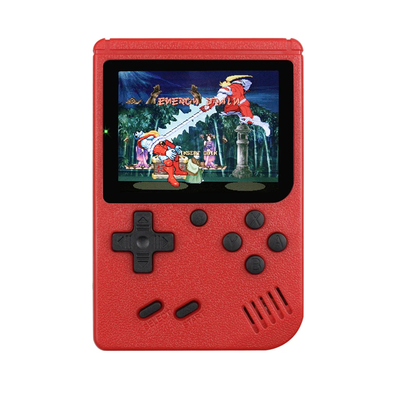 red Портативная игровая консоль портативная игровая приставка Встроенный 400 ретро классические игры 3,0 дюймовый экран - Цвет: red