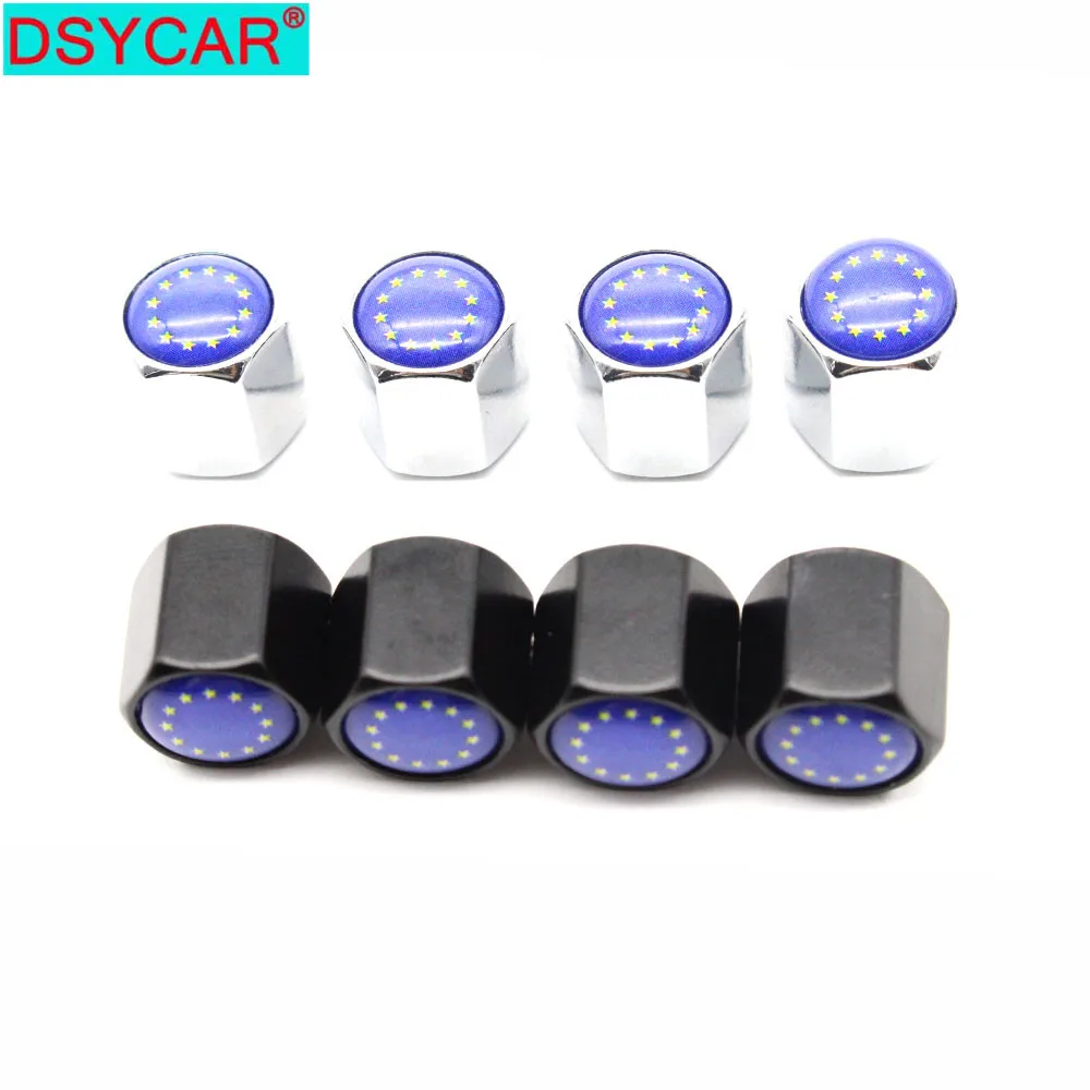Dsycar 4pcs/set Car Styling Zinc Alloy Car Tire Valve Caps Wheel Tires