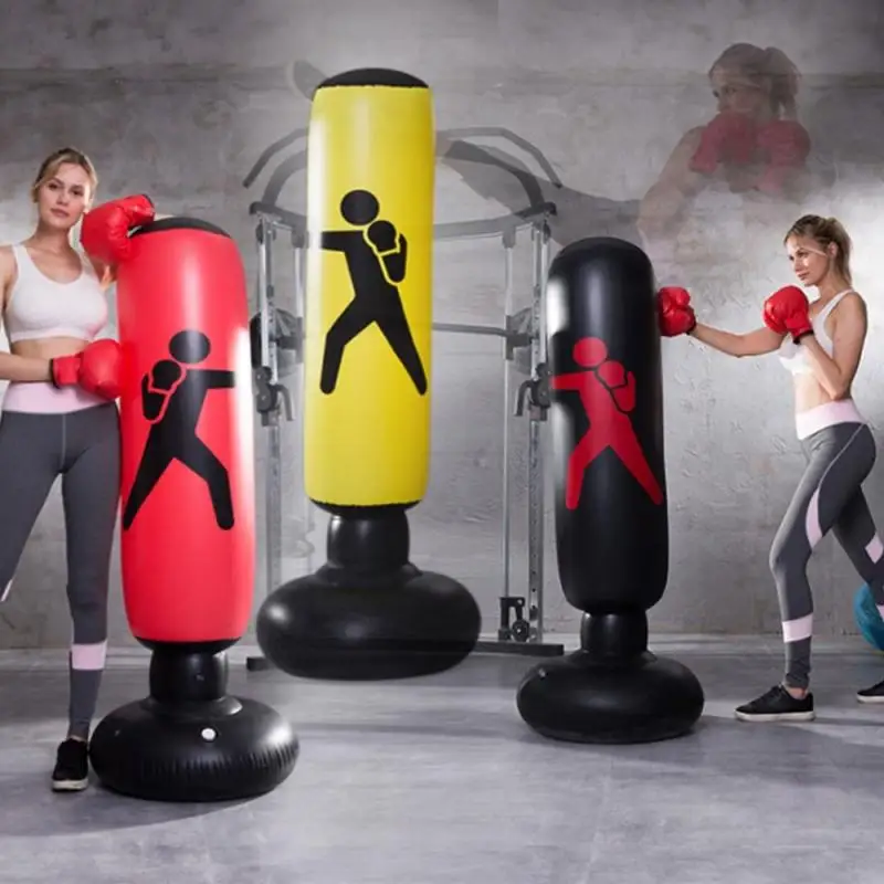 Kickboxsack,Verdicken Entspannende Werkzeug Boxsack 1,6 M Aufblasbare Boxsäule 