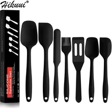

NEW TY Kitchen Spatula Set BPA Free Silicone Scrapers Spoon Non-Stick Silica Cake BBQ Heat Resistant Cooking Utensils Baking