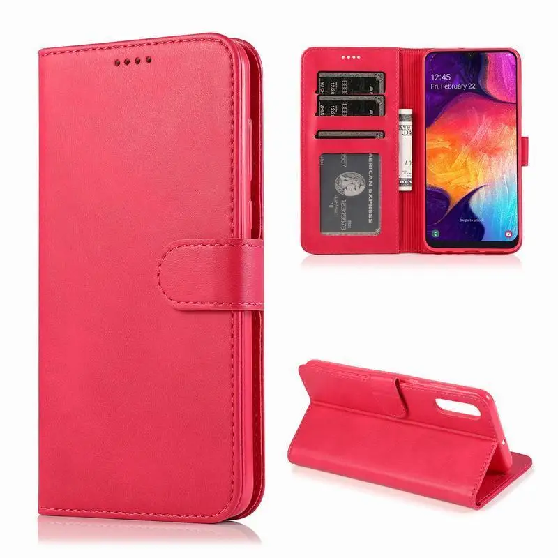 Чехол для samsung Galaxy A30s A50s чехол Роскошный кошелек из искусственной кожи чехол для мобильного телефона для samsung A30 A50 S A 30 50 Etui - Цвет: Red Case