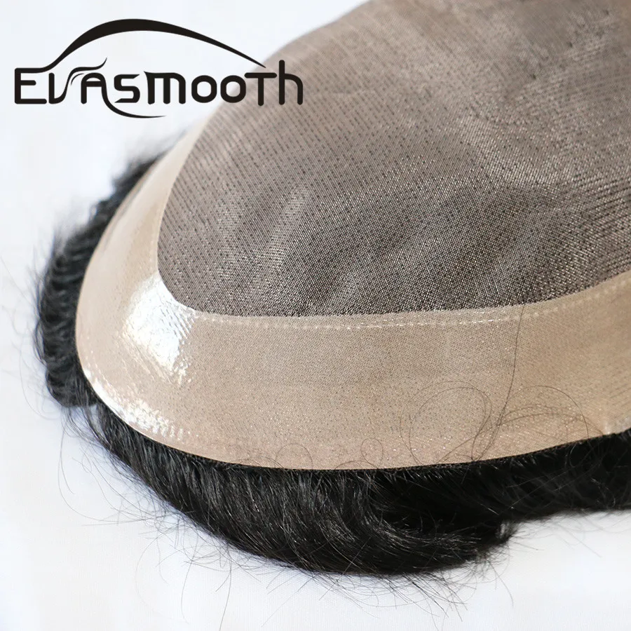 Male Hair Prosthesis Mono Natural Men Wig Hair pieces 100% Human Men Toupee Natural Replacement System Human Toupee