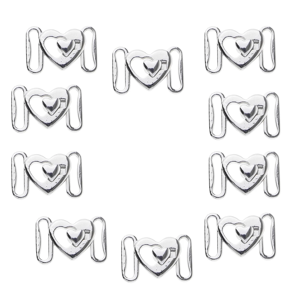 10 наборов Love Heart металлические крючки для шитья и глазки для бюстгальтера и одежды