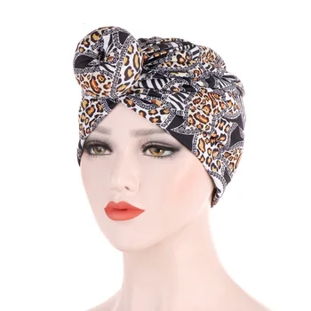 

2019 New Big Ball Printing Women Headband Hat Indian Arba Fashion Accessories Cap Muslim Hat Hijab Abaya Head Wrap