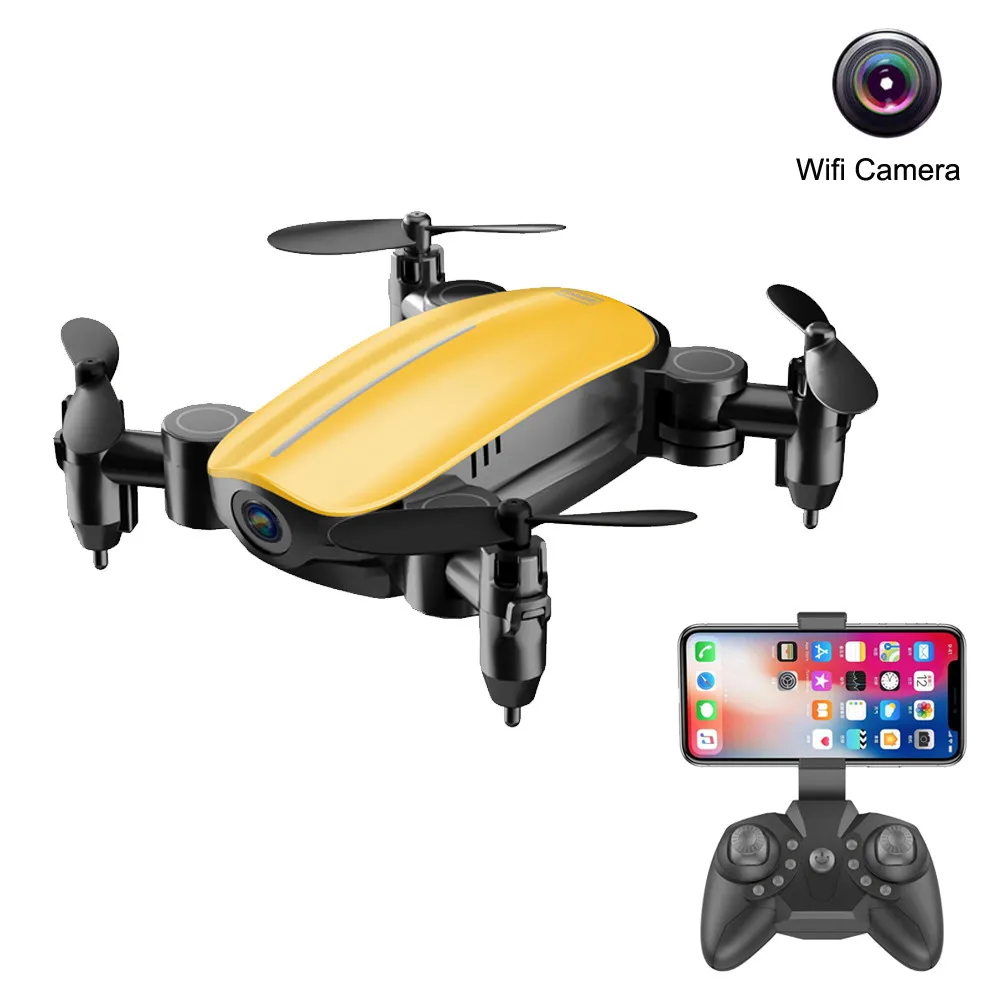 Мини-Дрон Складная с поддержкой Wi-Fi FPV 2.0MP HD Камера 2,4G 6-осевой вертолет Мультикоптер беспилотный игрушки селфи Дроны с Камера HD