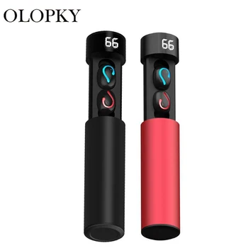 

Q67 TWS Digital Display Pull-type Bluetooth 5.0 Headset Small One-Button Operation Noise Reduction Sports Earphone HIFI Earbuds