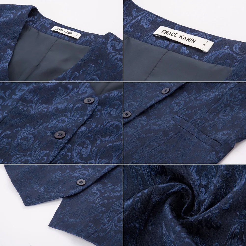 Manteau Jacquard pour femmes, veste anglaise rétro élégant, ourlet mouchoir, col en v, manteaux Vintage pour dames, soirée formelle ► Photo 3/5