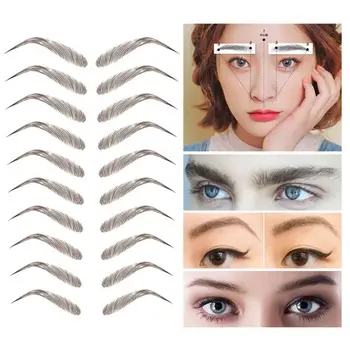 

9 Styles 6D Imitation Ecology Eyebrow Template Stickers Semi-permanent Tattoo Water Transfer Waterproof Eyebrow Stickers Makeup