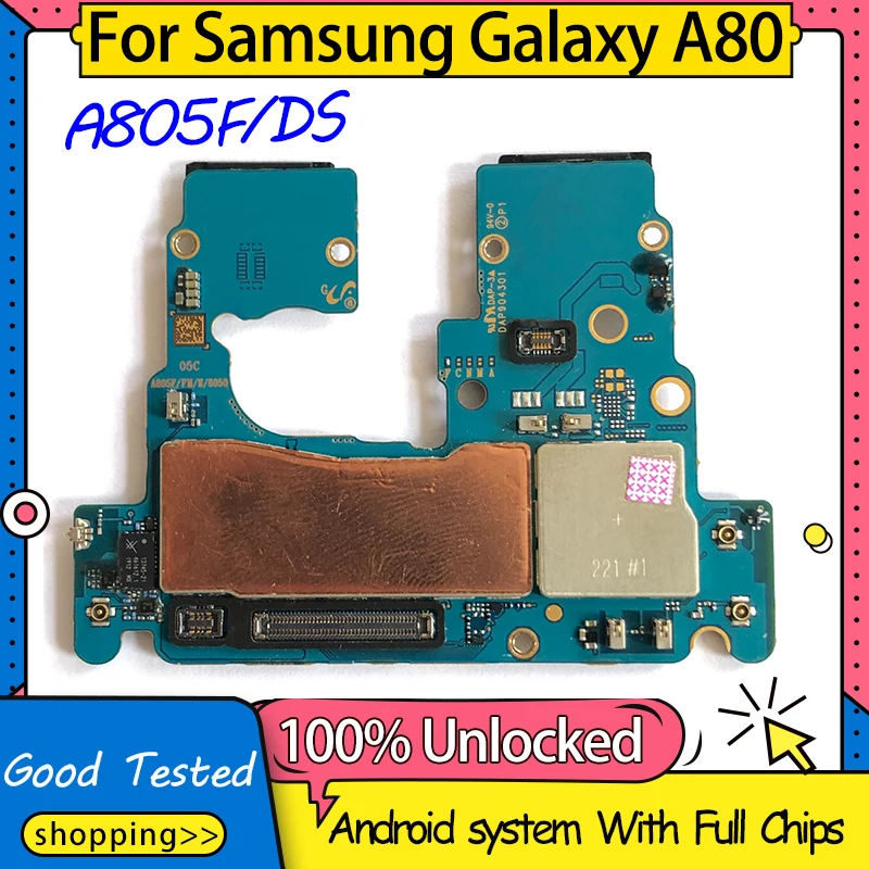 100% разблокированная материнская плата высокого качества для Samsung Galaxy A80 A805F/DS с полными чипами|Антенны
