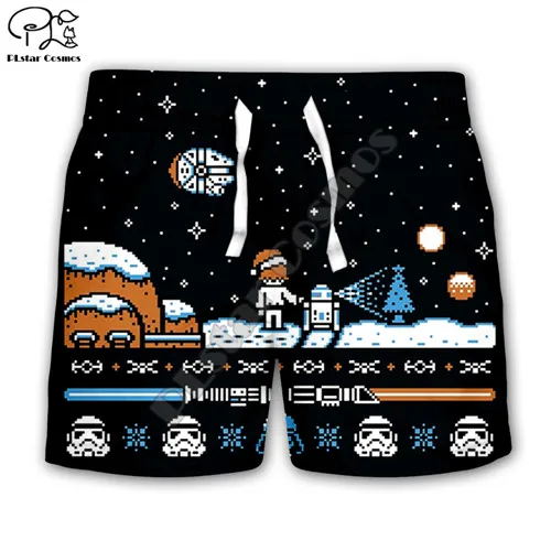 kids casual shorts Детская толстовка с 3D-принтом Санта-Клауса, с героями мультфильмов, Рождество, косплей, Звездные войны, Детская толстовка, пальто на молнии, футболка для мальчиков и девочек, штаны - Цвет: kids casual shorts
