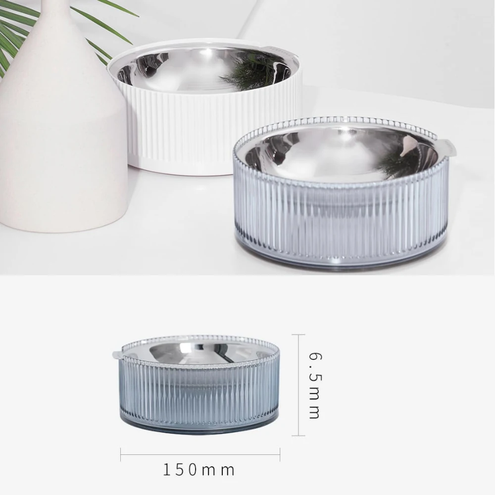Xiaomi Mijia нержавеющая сталь Heatable миска для кошки корм для домашних собак напиток вода наклонная Фидер миска для корма анти-перелив мелкий