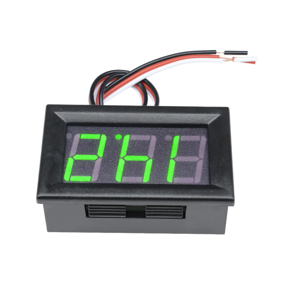 미니 디지털 전압계 전압 패널 미터, DC 0V-30V, 6V, 12V, 24V, 전기 오토바이 자동차, 0.56 인치