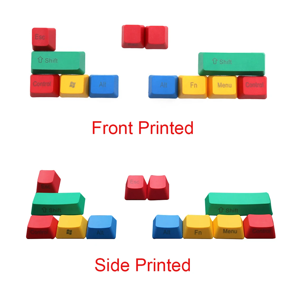 10 шт. набор клавишных колпачков аксессуары замена ALT SHIFT ESC игровой RGBY цвет толстый OEM профиль PBT декоративная механическая клавиатура