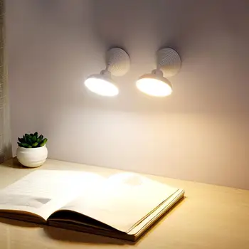 

USB Rechargeable Light Motion Sensor 360Degree Rotating Induction Lamp for Closet Corridor Cabinet Stairs