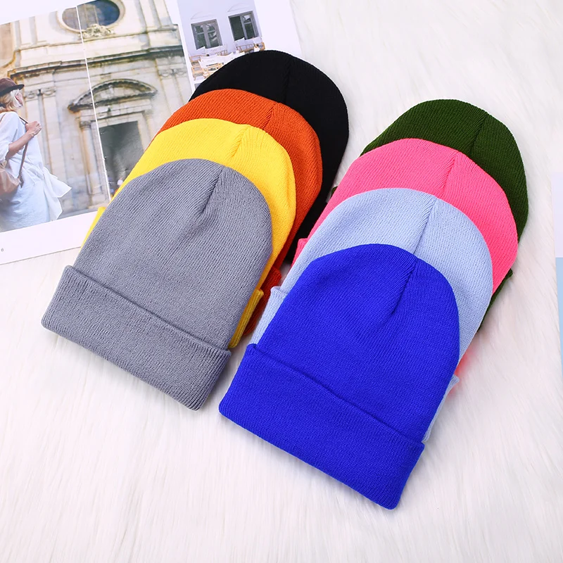 Skullies/женская вязаная зимняя теплая шапка для отдыха в Корейском стиле, яркие цвета, женские шапки Harjauku, модные мягкие шапки, шикарные