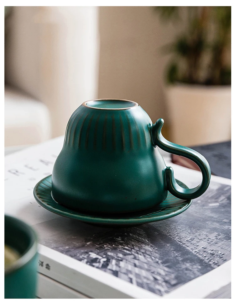 KINGLANG Ретро кофейная чашка керамическая чашка Европейский Стиль Маленькая Роскошная Бытовая кружка чашка для воды блюдце набор