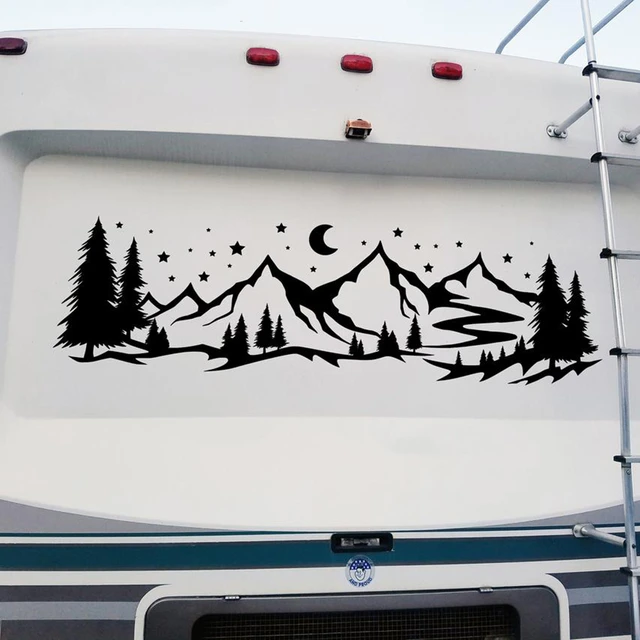 Autocollant Mural En Vinyle Pour Camping-car, Lune, Étoile, Montagne,  Randonnée, Camping-car, 4x4, Tout-terrain, Décor De Maison - Stickers  Muraux - AliExpress