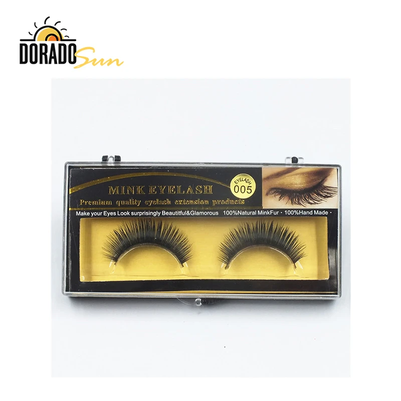 

DORADOSUN 1 Pair Hand Made Mink Fake Eyelashes Makeup Beauty Reusable Eyelash Extension
