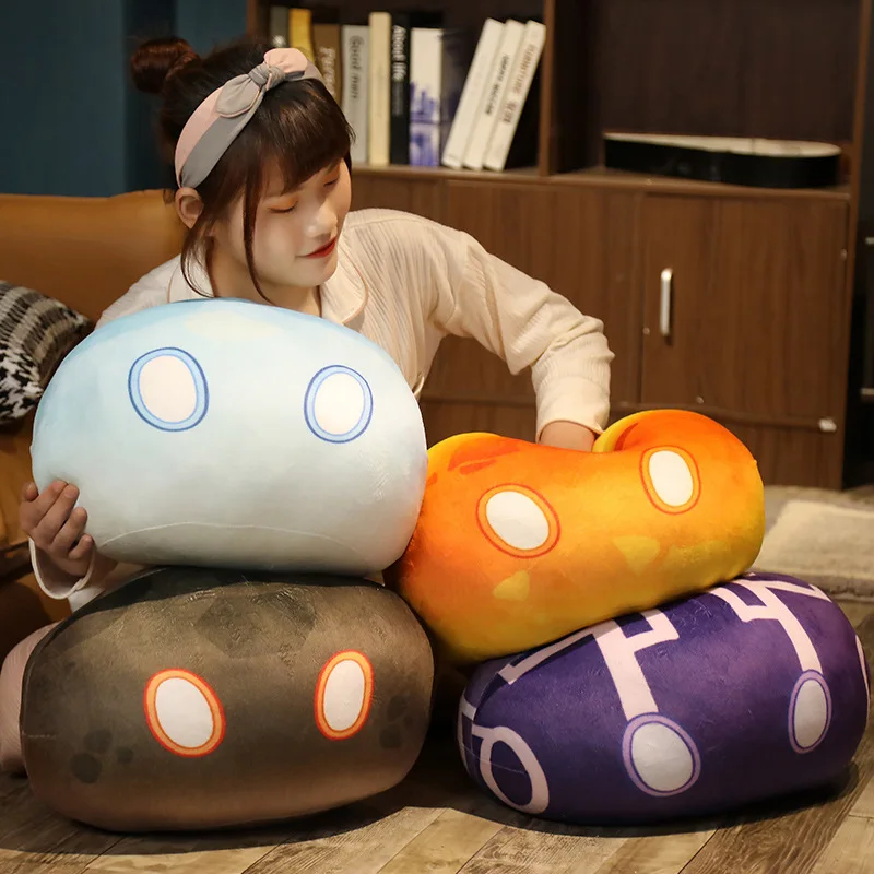 Soft Game Genshin Impact Slime Cushion Cute Plush Pillow Keli Dango Throw Handful Back Cushion Cartoon Birthday Xmas Gifts 2