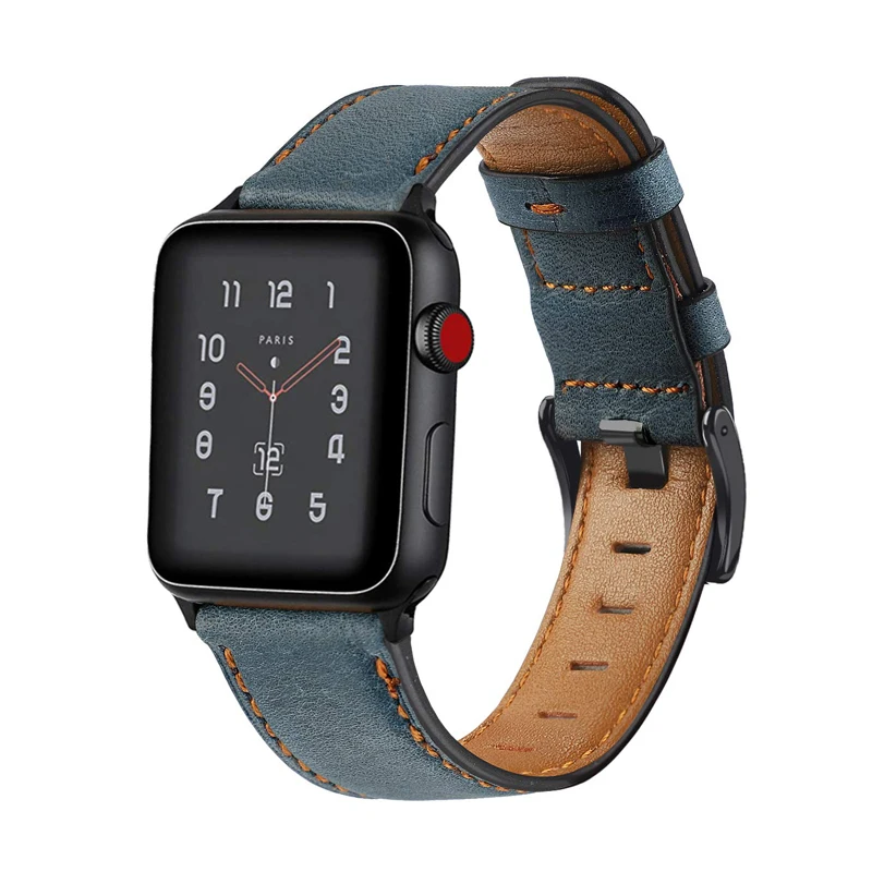Ретро-стиле, из натуральной кожи, ремешок для apple watch 5 4 полосным 44 мм 40 мм, 42 мм, 38 мм, версия ремень наручных часов iwatch серии 5/4/3/2/1 браслет аксессуары