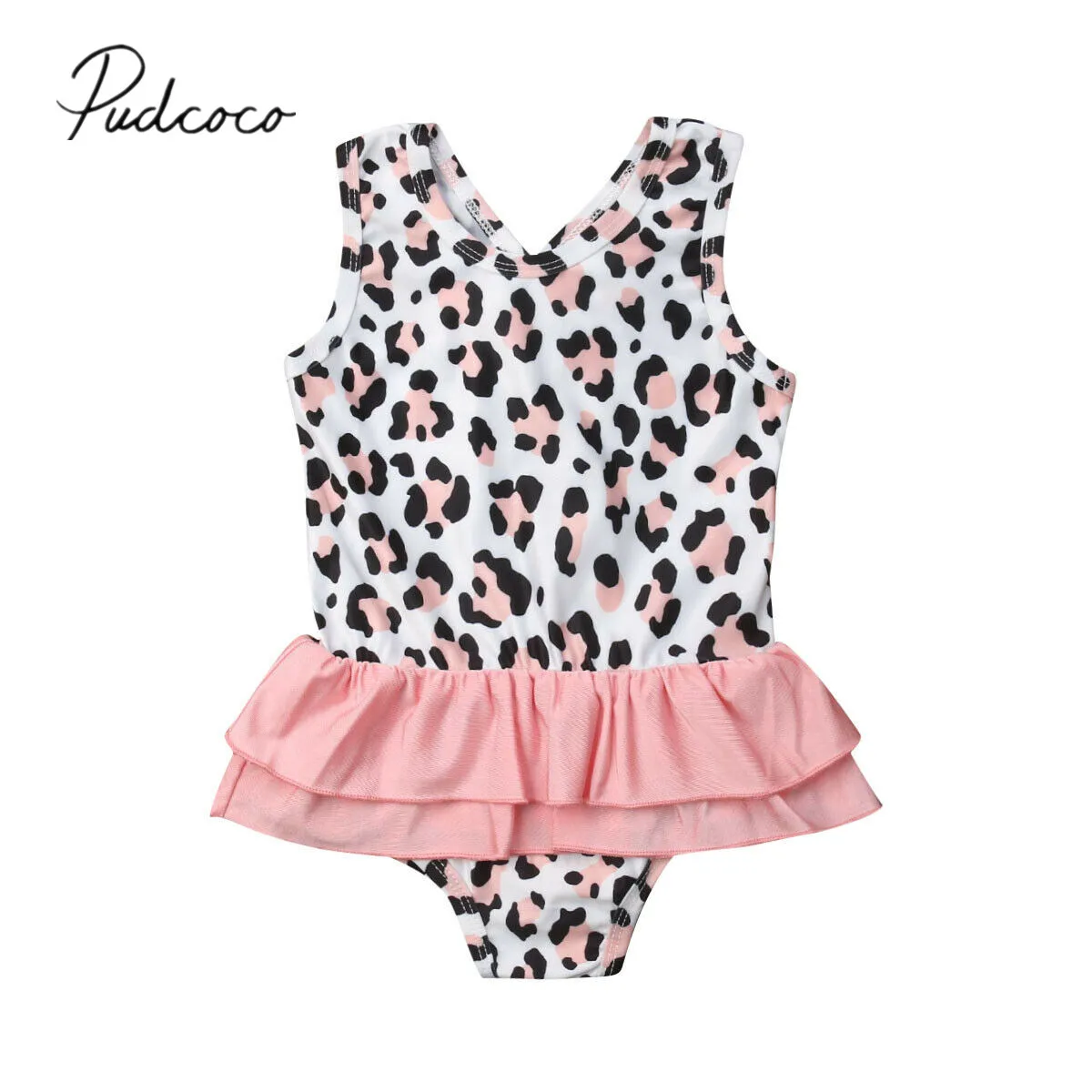 16t Summer Swimsuit Baby Girls Leopard Swimwear Infant Swimsuit