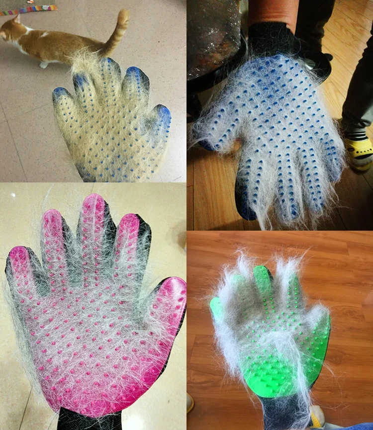 Fellmagneten Handschuh 2-tlg Set - Tierhaarentferner Mit Flohkamm