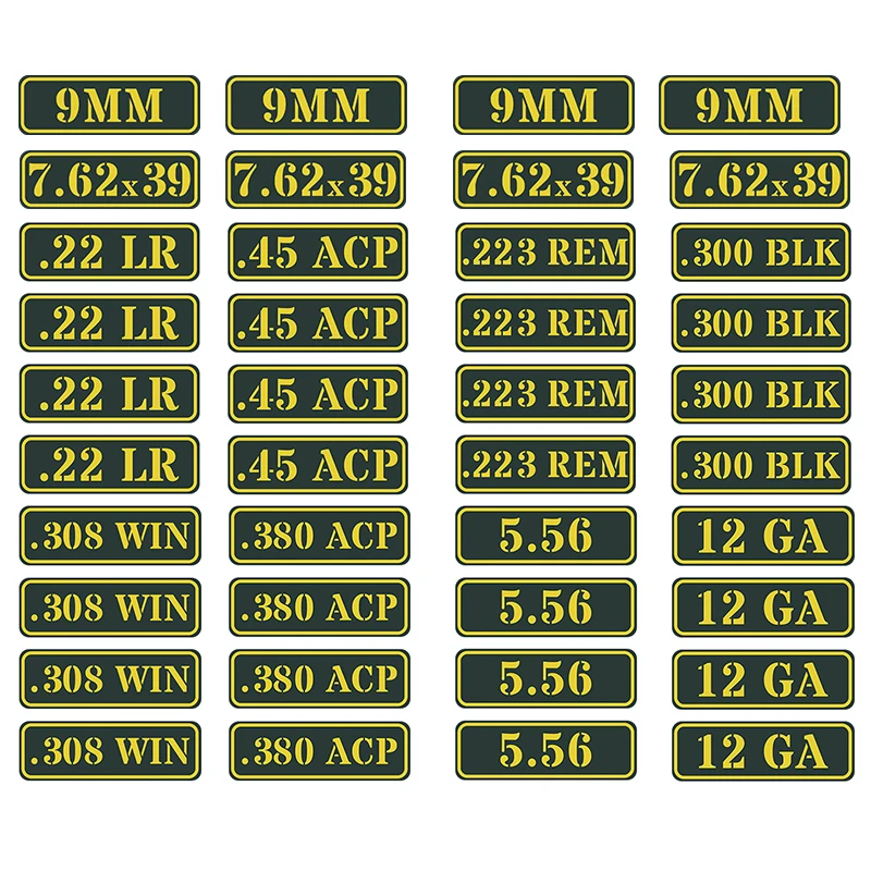 25 ACP Ammo Can Labels Ammo Can Decals Ammunition Labels Ammo Decals 3" 4 pack 