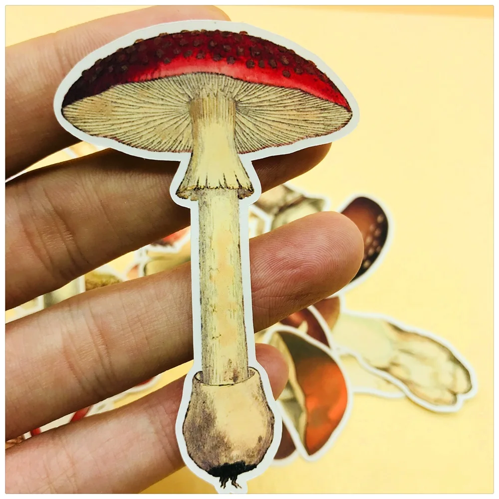 

26Pcs/Bag Vintage Cartoon Mushroom Letter Sticker DIY Craft Scrapbooking Album Journal Happy Planner Decorative Stickers