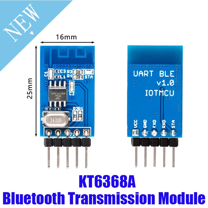 

KT6368A KT6368 Bluetooth-совместимый 5,1 BLE 2,1 SPP двухрежимный последовательный порт прозрачный модуль передачи данных