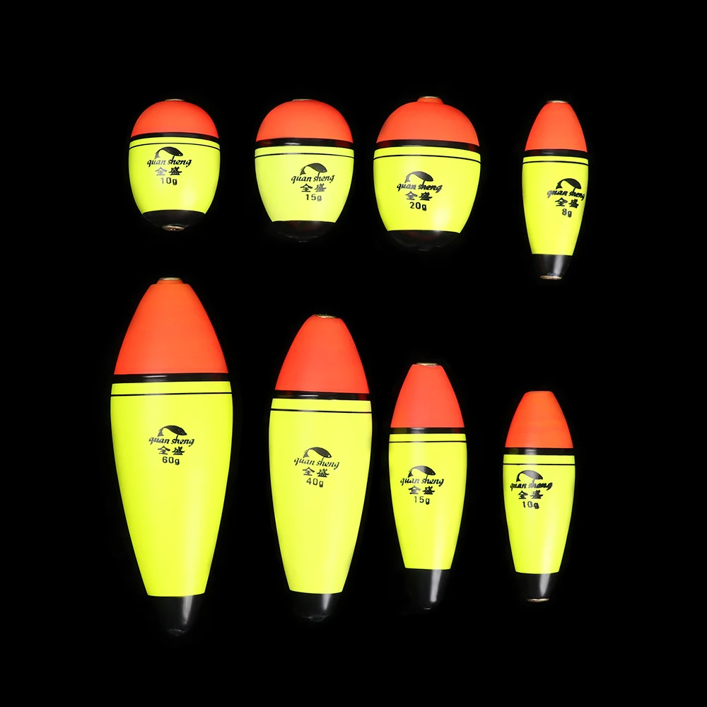 2Pcs 8/10/15/20/40/60g EVA Fishing Float Foam Plastic Long/oval Shape