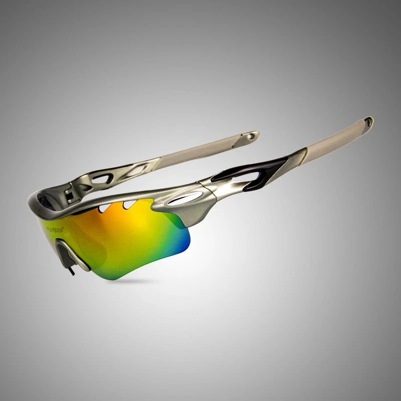 Gray Outdoor polarized bicycle riding glasses fishing mountain bike sports solar goggles MTB Bicycle Glasses cycling glasses - Цвет: Gray
