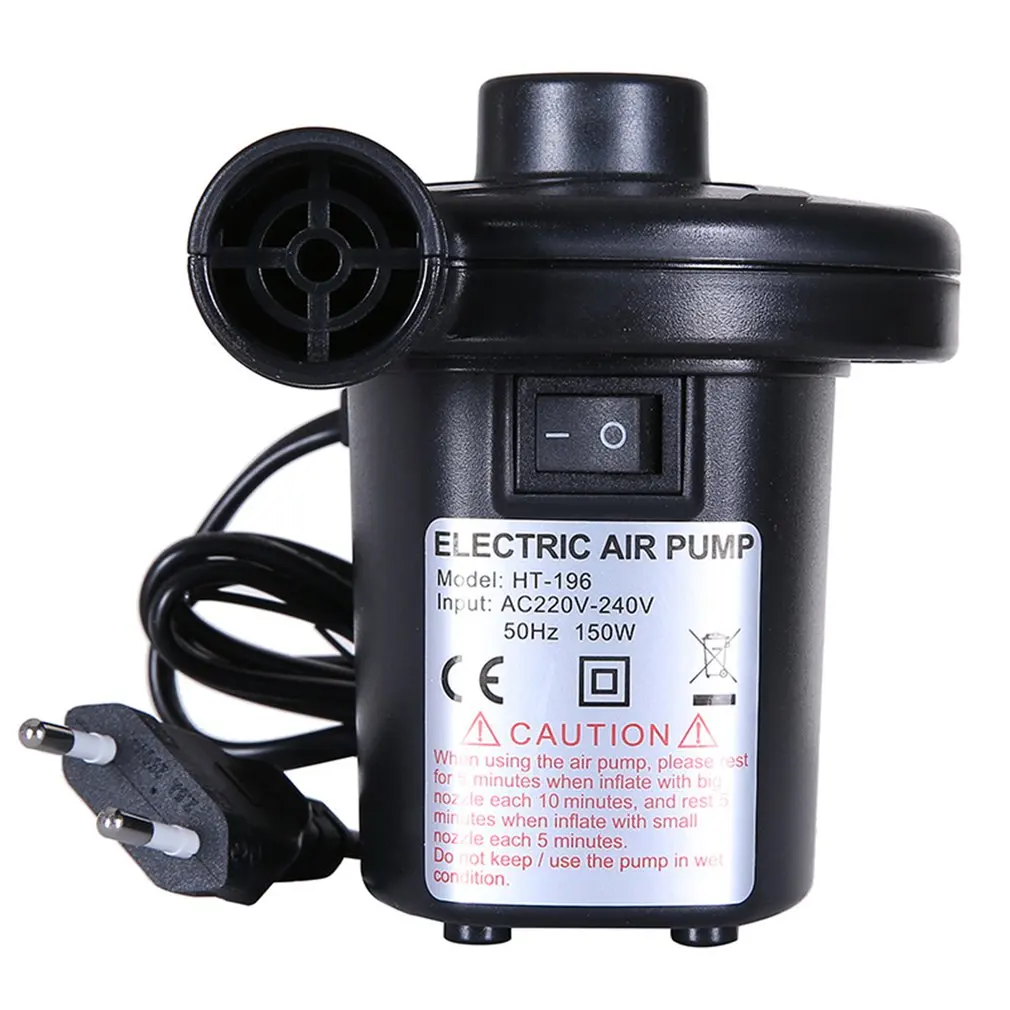 

220V EU Plug For Home Use Inflatable Pump Electric Air Mattress Camping Pump Air Compressor Portable Inflator Air Pump