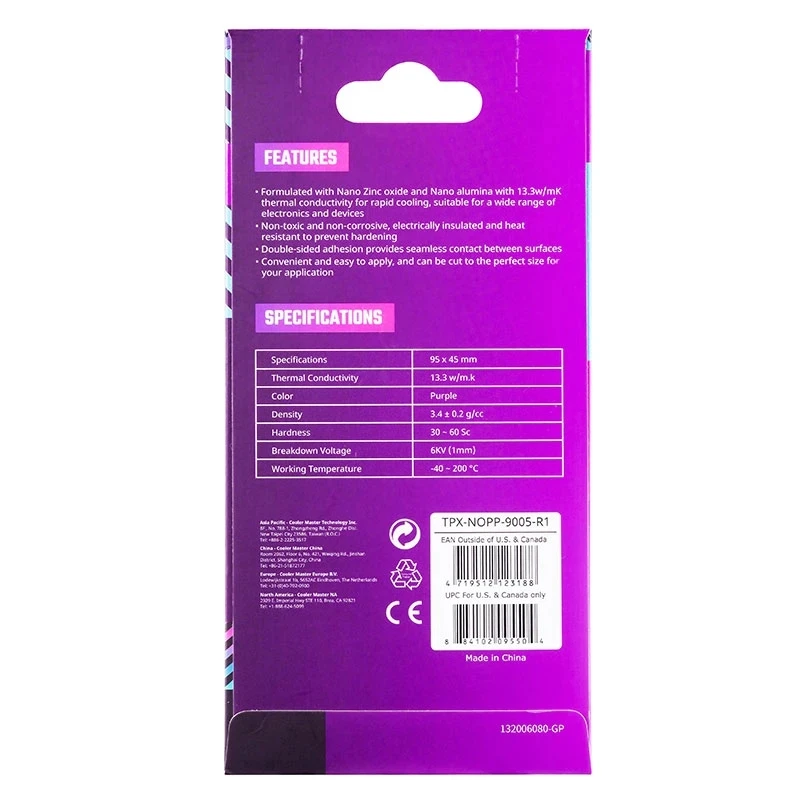 Cooler Master-diamond Cooling Silicone Pad Térmica Solid State Drive Cooling Pad Adequado para Cpu Gpu Ssd 15.3w mk - Imagem 5