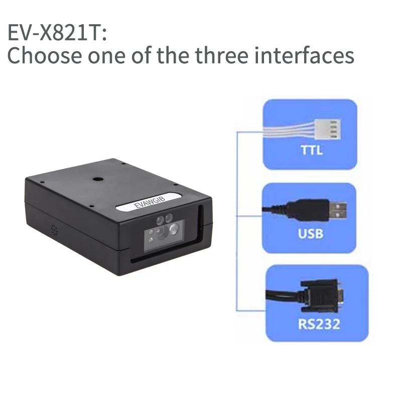 2D фиксированный считыватель штрих-кодов модуль штрих-кода CMOS USB/TTL/RS232 интерфейс