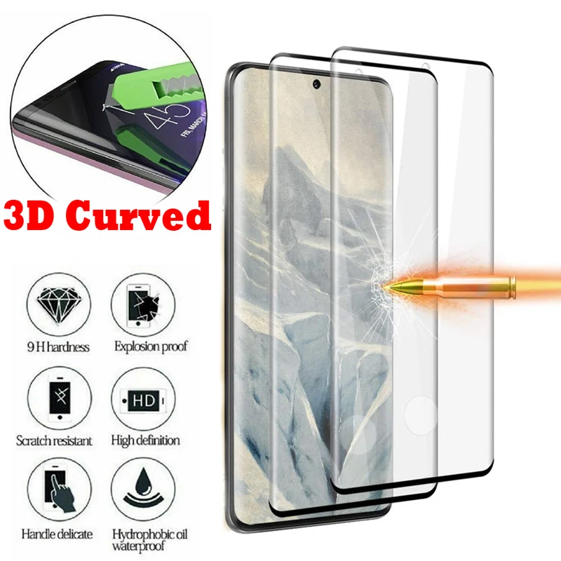 3D Full Coverage Curved Tempered Glass Screen Protector For Samsung Galaxy S10 S8 S9 Plus S20 Ultra Note 10 9 8 Protective Film|Phone Screen Protectors| - AliExpress