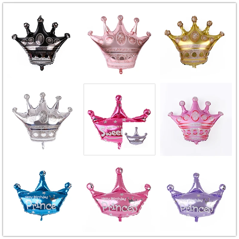 

New Crown Aluminum Foil Balloon Large Medium Small Gold Rose Gold Multi-color Baby Birthday Party Floating Empty Decoration 1PC
