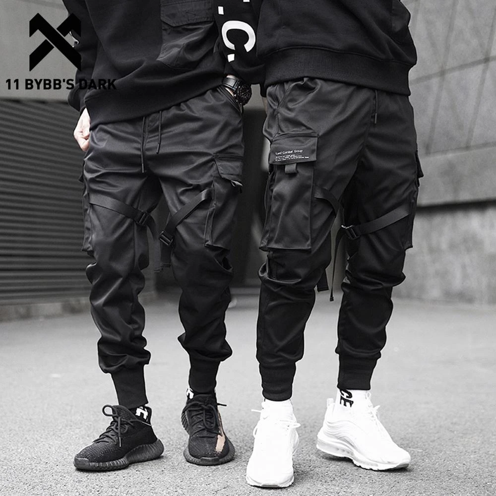 11bybb's DARK pantalones de Joggers para hombre, pantalones bombachos de  cintura elástica con múltiples bolsillos, ropa de calle Hip Hop, pantalones  de chándal de lápiz, ropa técnica|Pantalones informales| - AliExpress