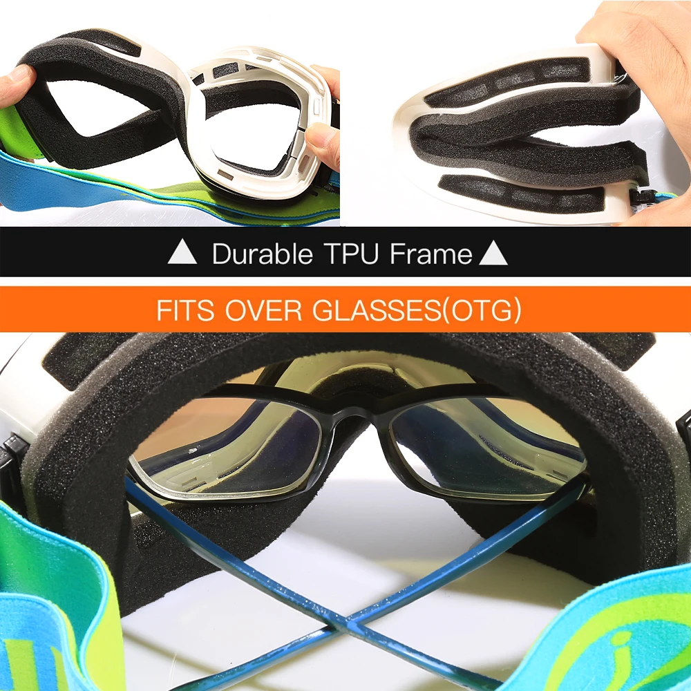 Магнитные лыжные очки jiepolly бренд Анти-туман сферическая большая маска для катания на лыжах очки для лица Сноуборд скейтинг очки для мужчин wo мужские