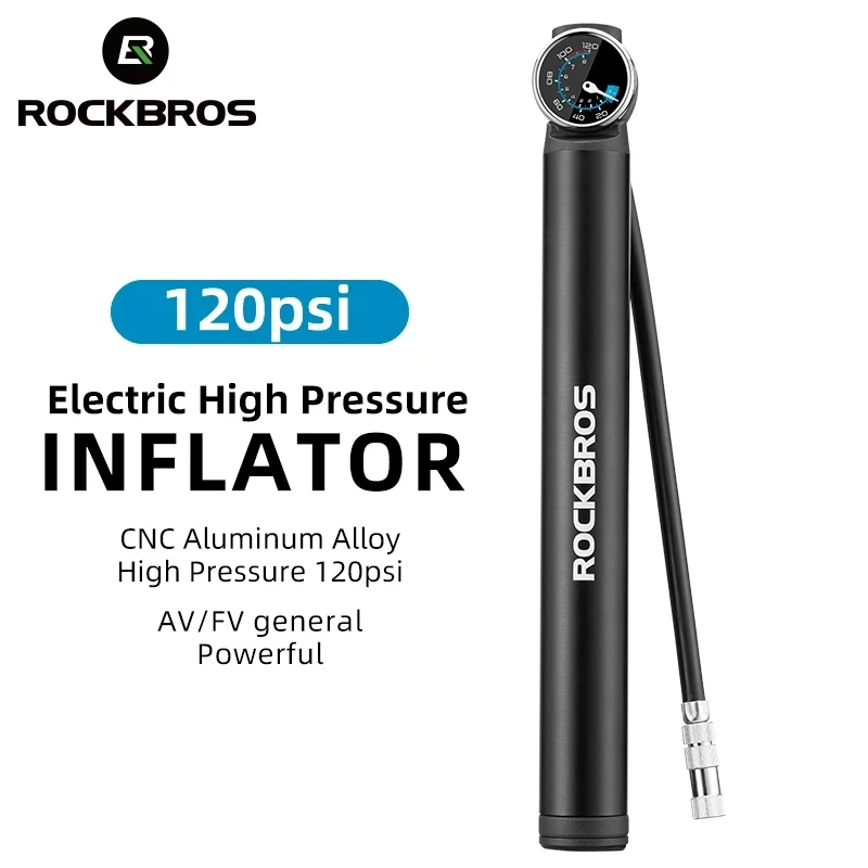 ROCKBROS Bicycle Pump Bike Electric Pump High Pressure Inflator