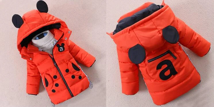 Зимняя куртка высокого качества Детский пуховик для мальчиков детская лампа хлопковое пальто с капюшоном тонкая теплая уличная одежда для маленьких девочек