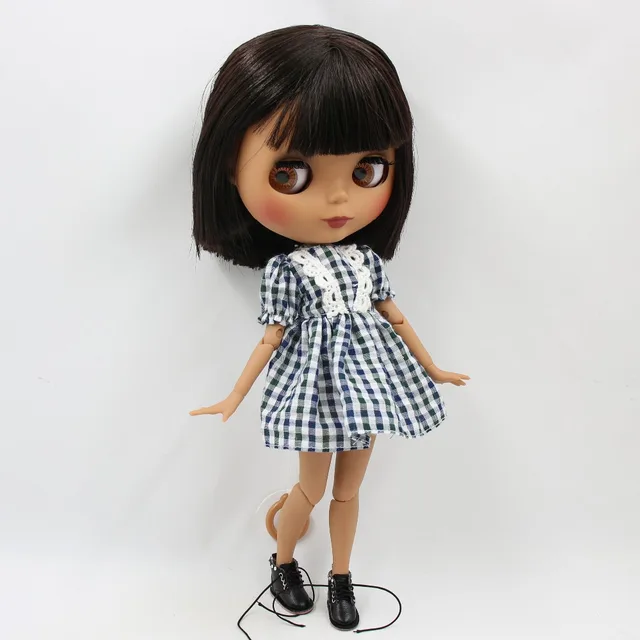 ICY DBS blyth doll 1/6 bjd toy joint body dark skin matte face 30cm girls gift 5