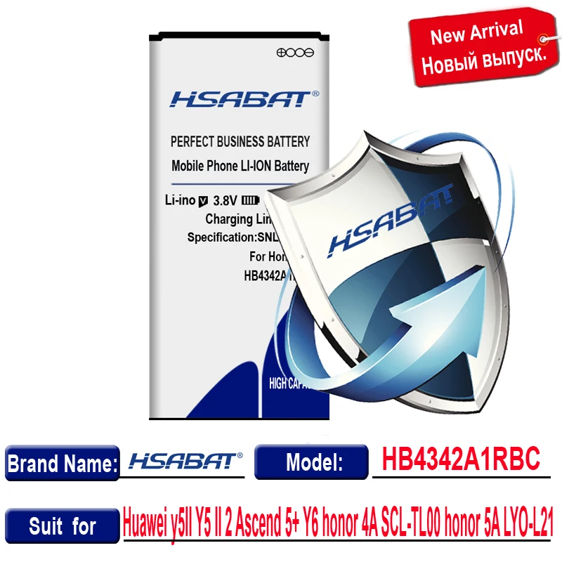HSABAT 4550 мА/ч, HB4342A1RBC Батарея для huawei y5II Y5 II 2 Ascend 5+ Y6 honor 4A SCL-TL00 honor 5A LYO-L21