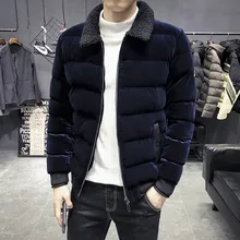 Берберское флисовое Пальто мужское осеннее и зимнее Новое Стильное Трендовое красивое пальто в Корейском стиле повседневное с отложным воротником хлопковое Стеганое пальто