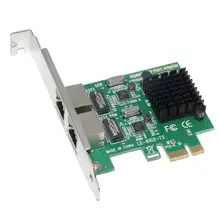 Сетевая карта PCI Express PCI-E 2 порта 1000 Мбит/с Gigabit Ethernet 10/100/1000 м RJ-45 сетевой адаптер конвертер сетевой контроллер