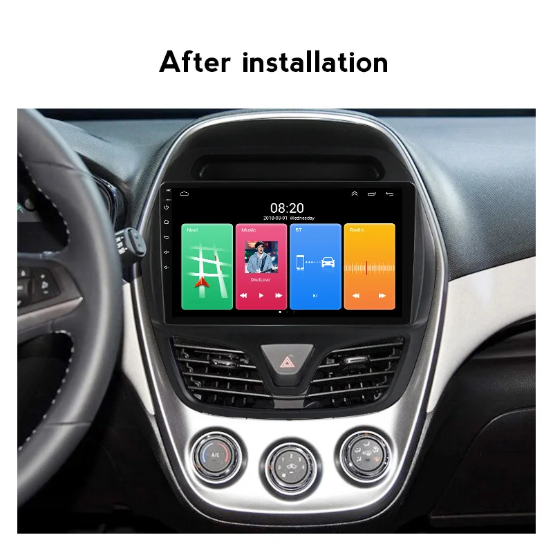 Android 11 Автомобильный мультимедийный радио для Chevrolet Spark Beat Daewoo Matiz 2015-2019 GPS
