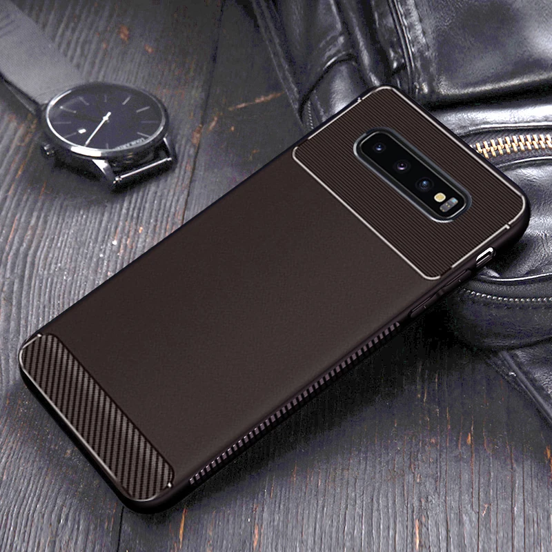 Brown Чехол, чехол, чехол для samsung galaxy S10 Lite S 10 Plus S10Plus, Мягкий Роскошный силиконовый простой, матовый Силиконовый чехол на заднюю панель телефона - Цвет: Brown